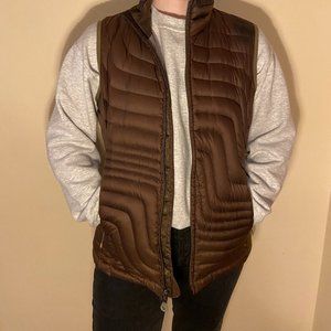 Vintage Brown Down puffer vest